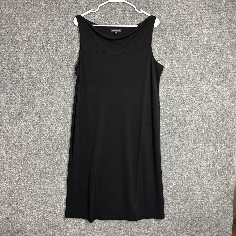 Eileen Fisher Dress Womens Size L Black Capsule Classic Chic Stylish